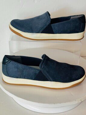 Life Stride Bzees Air Step Danni 8W Blue Suede Slip on Flats